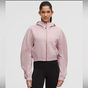 Lululemon Scuba Full-Zip Cropped Hoodie Pink Haze/Rose Gold